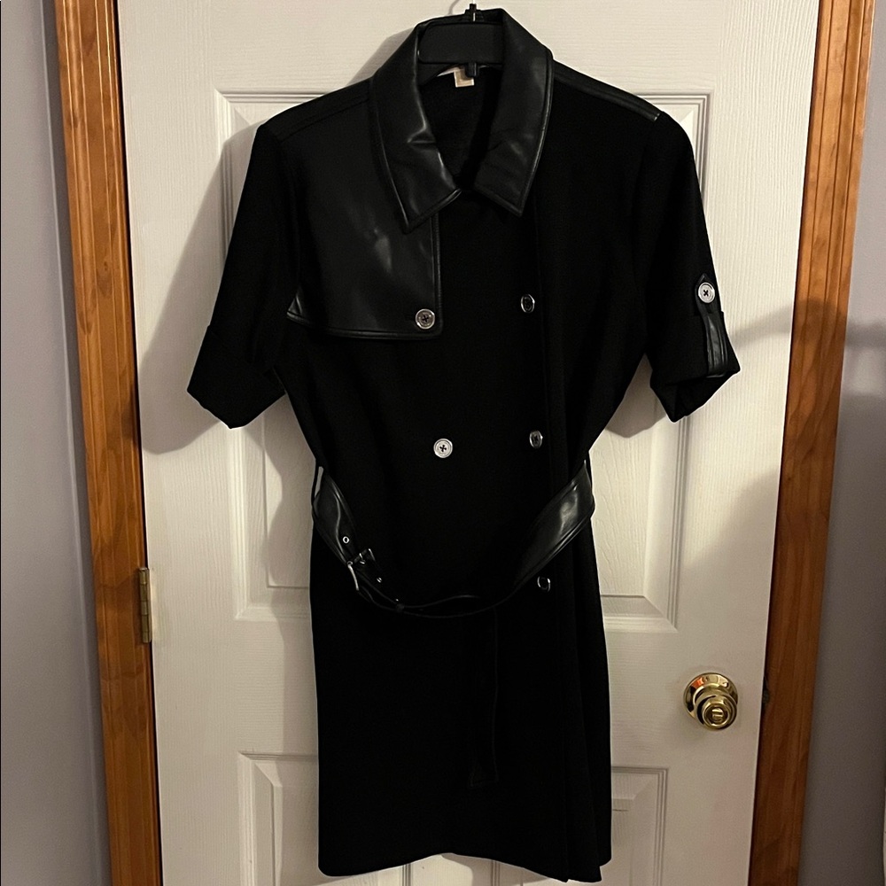 Michael Kors Black Dress with Gold Accents